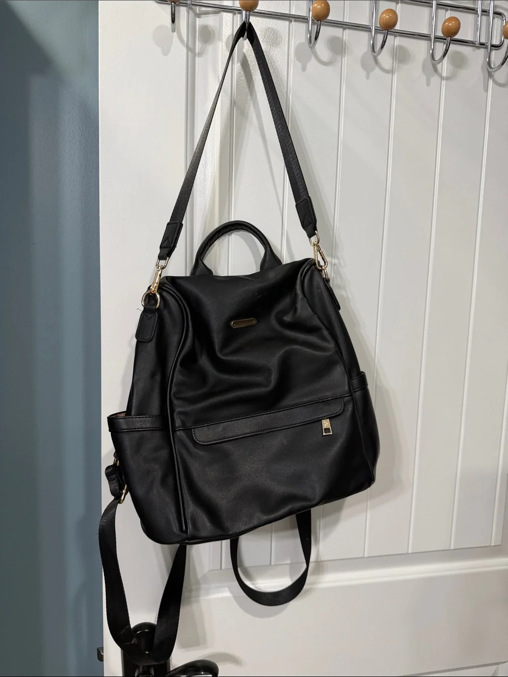 Black Women's Convertible Backpack Tote - Unbranded